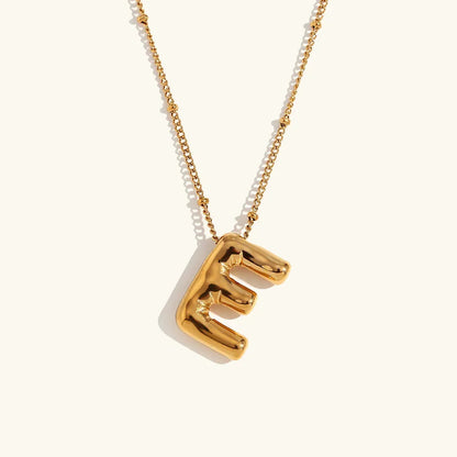 [GALE]Balloon Gold Initial Necklace
