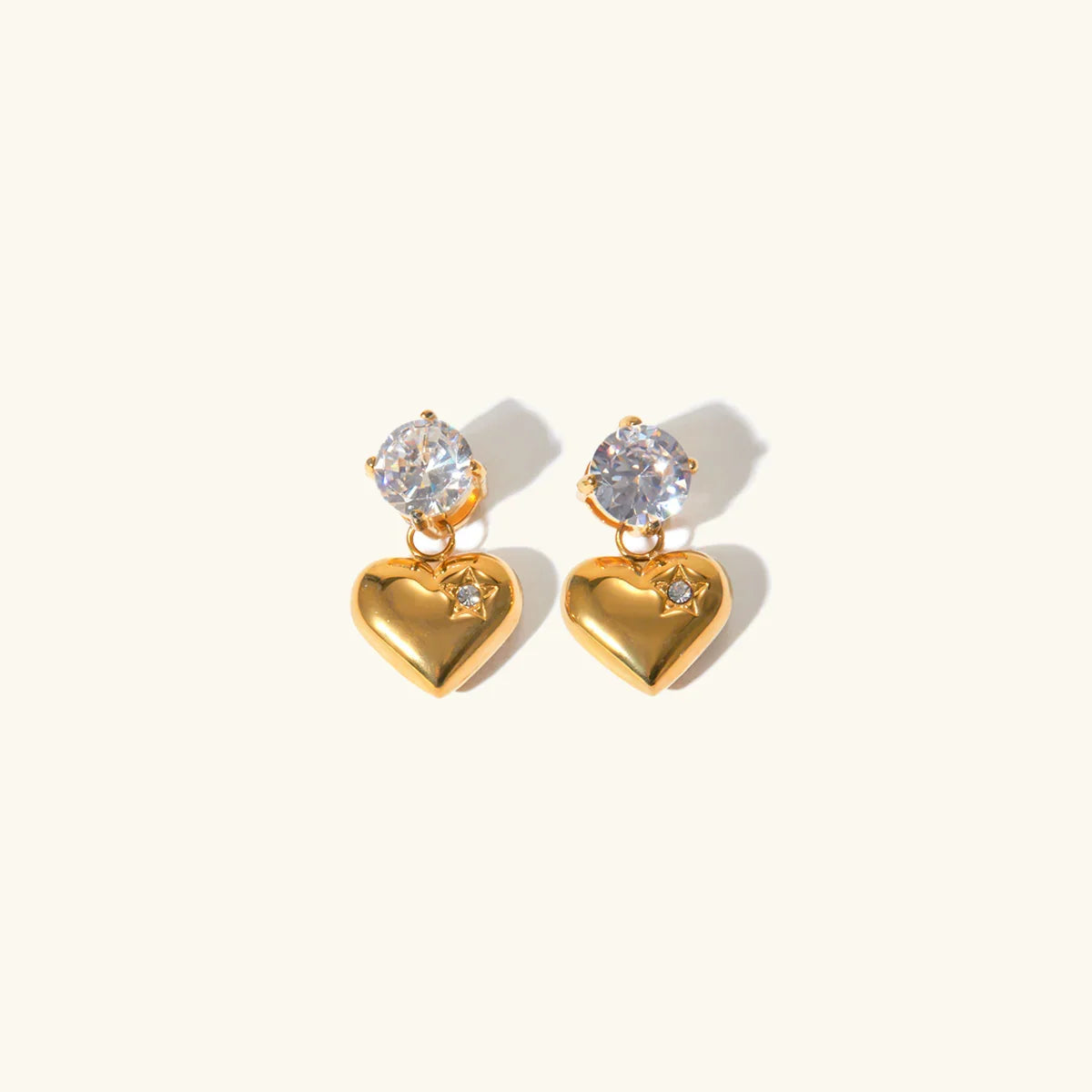 [GALE]Emmeline Heart Gold Earrings