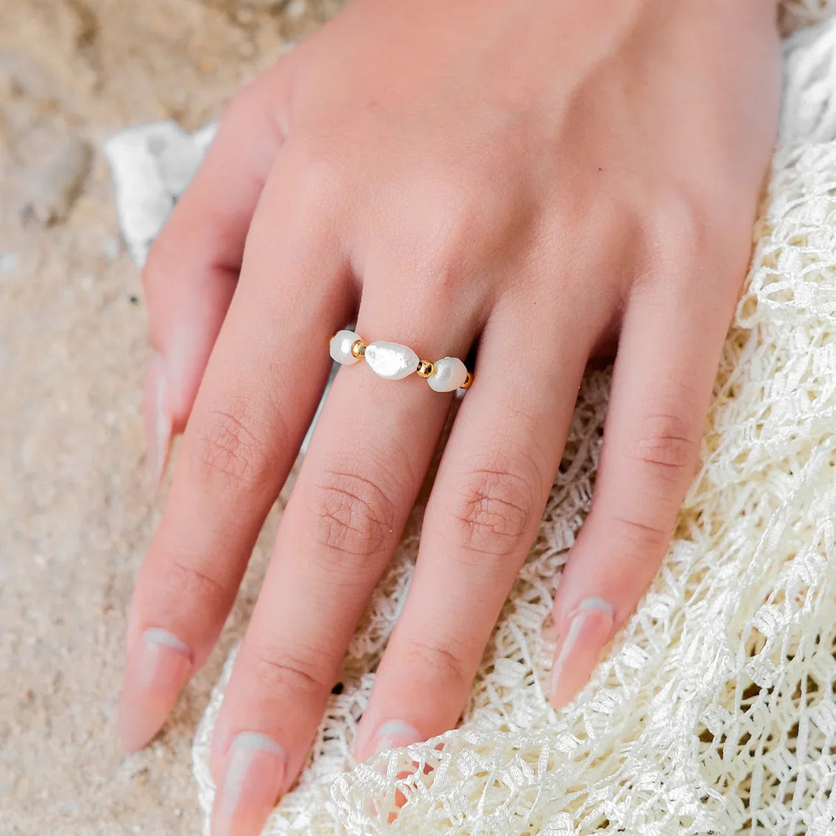 [GALE]Fiji Pearl Band Ring
