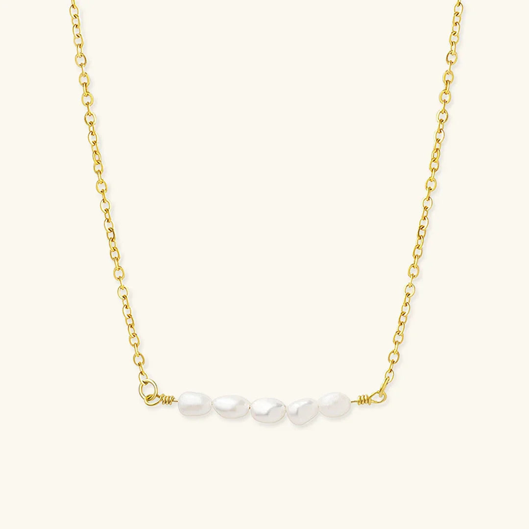 [GALE]Fleur Freshwater Pearl Gold Necklace