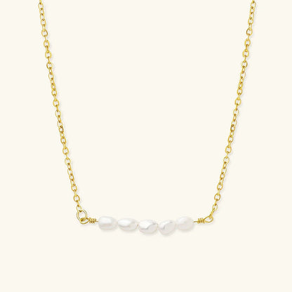 [GALE]Fleur Freshwater Pearl Gold Necklace