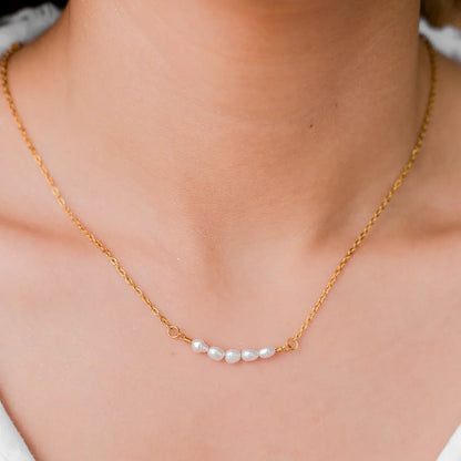 [GALE]Fleur Freshwater Pearl Gold Necklace