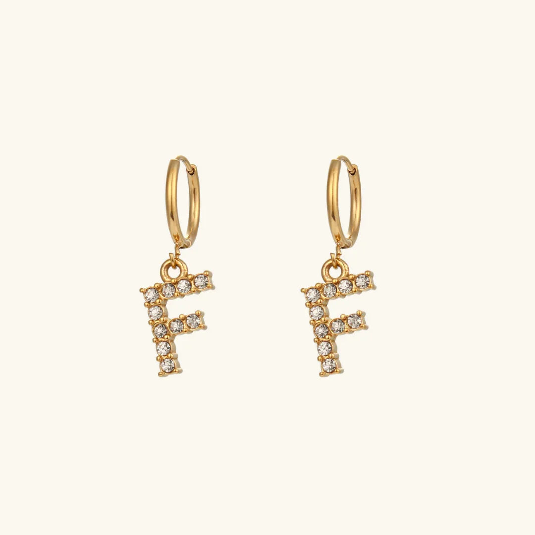 [GALE]Wilhemina Initial Letter Earrings