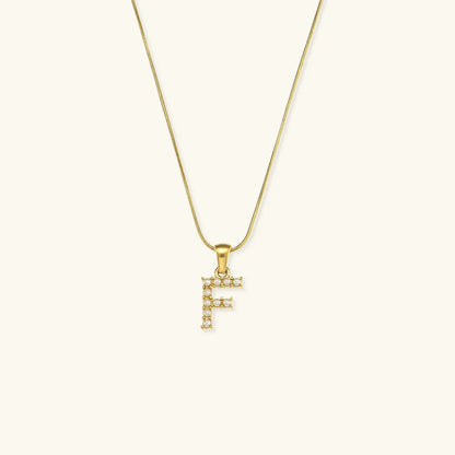 [GALE]Augustine Initial Letter Pearl Necklace