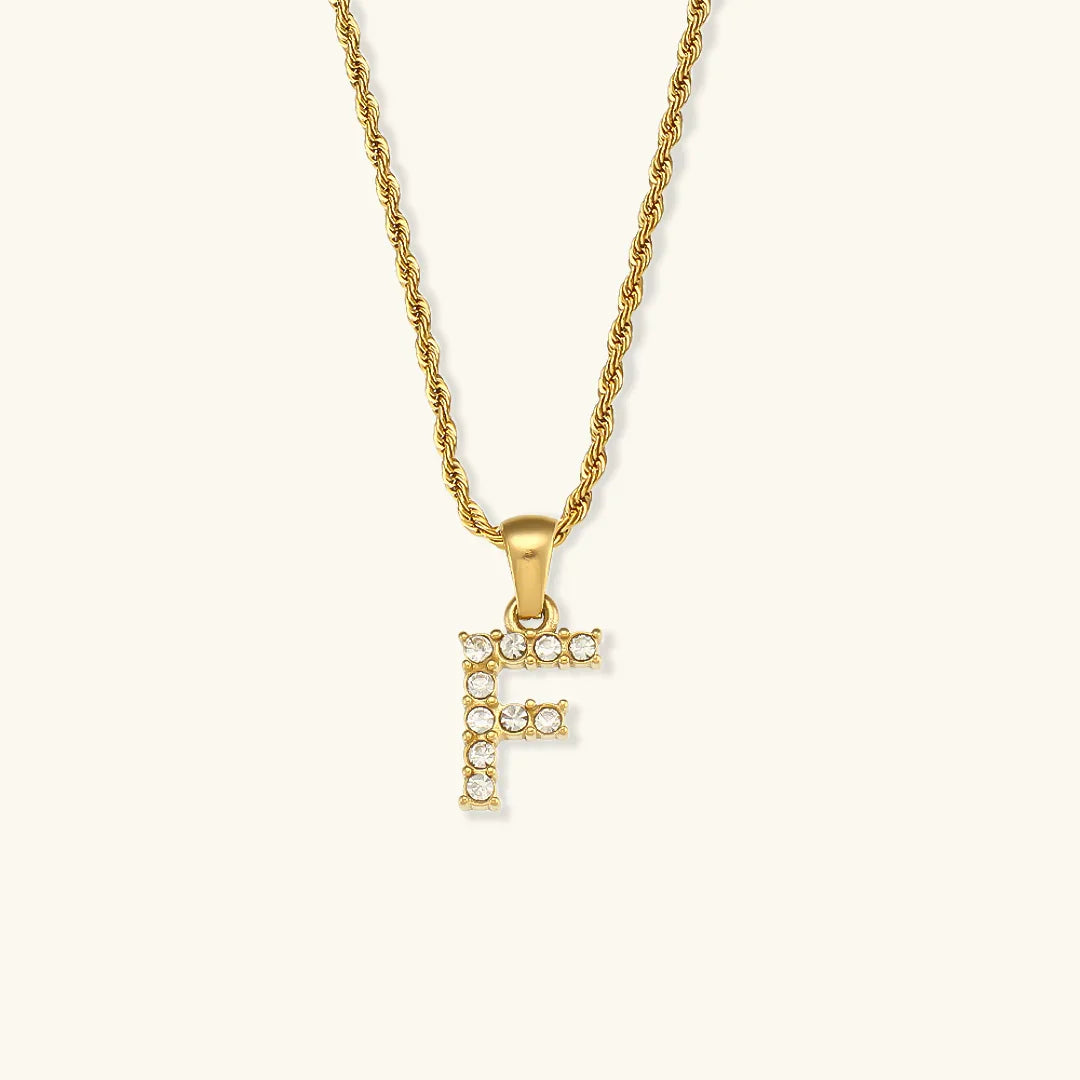 [GALE]Maeve Letter Initial Diamond Necklace