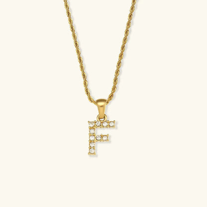 [GALE]Maeve Letter Initial Diamond Necklace