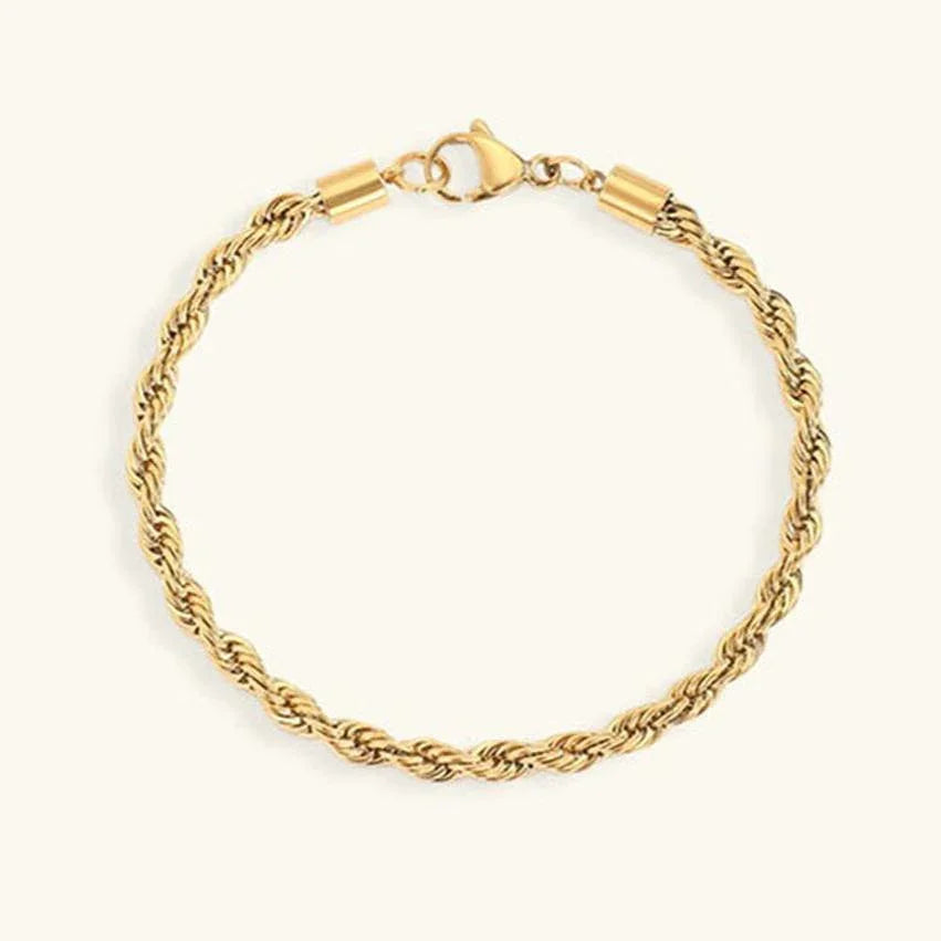 [GALE]Gigi Rope Chain Gold Bracelet