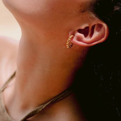 [GALE]Gigi Twist Gold Earrings