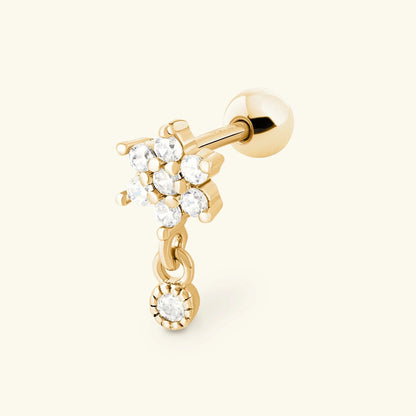 [GALE]Roxanne Round Back Diamond Stud