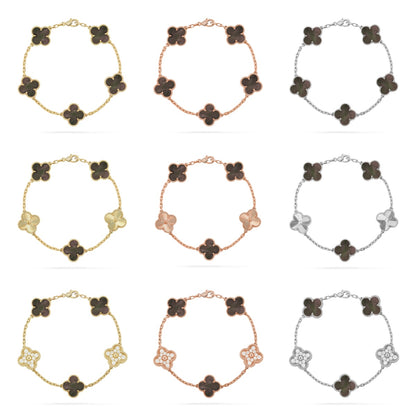 [GALE] CLOVER 5 MOTIF GRAY MOP BRACELET COLLECTION
