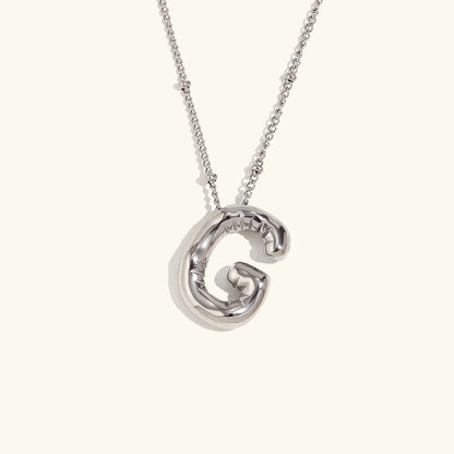 [GALE]Balloon Gold Initial Necklace