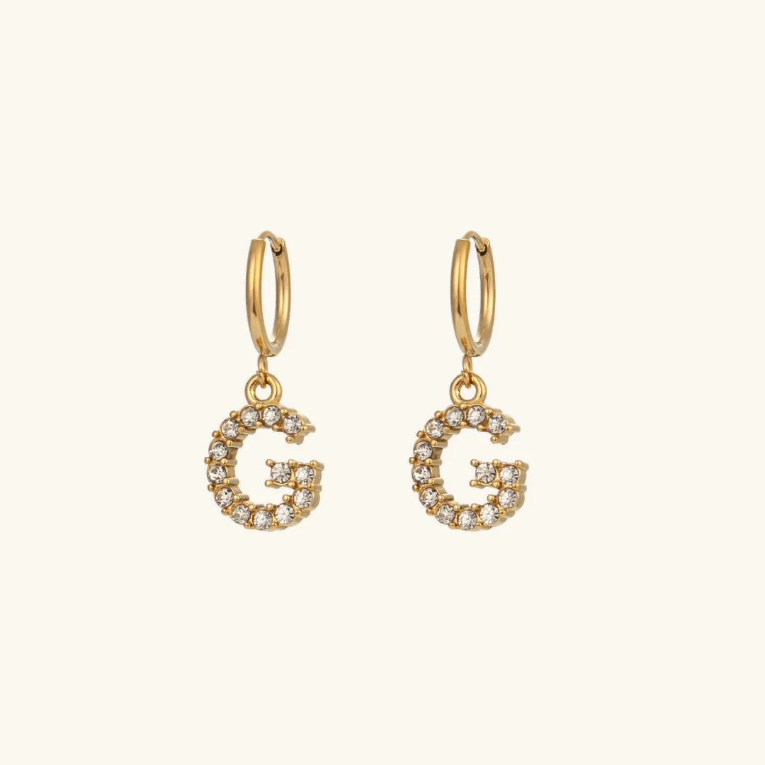 [GALE]Wilhemina Initial Letter Earrings