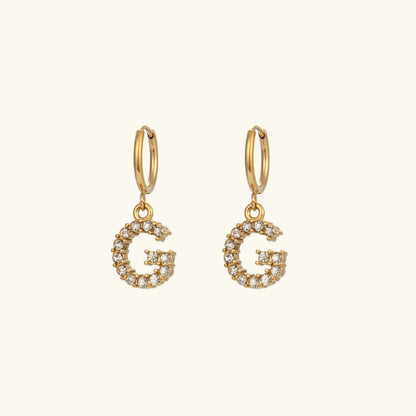 [GALE]Wilhemina Initial Letter Earrings