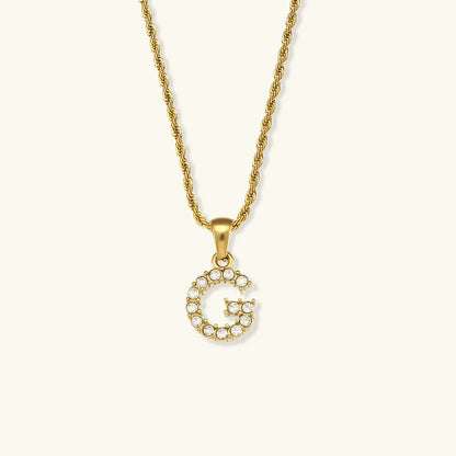 [GALE]Maeve Letter Initial Diamond Necklace