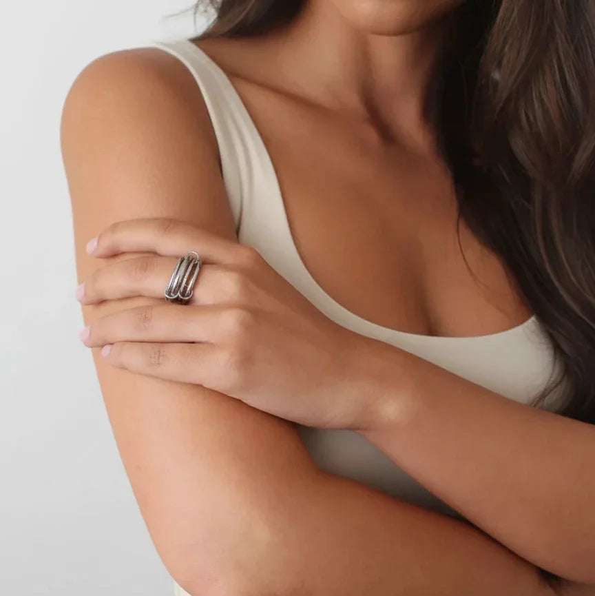 [GALE]Emmanuelle Diamond Ring Stack