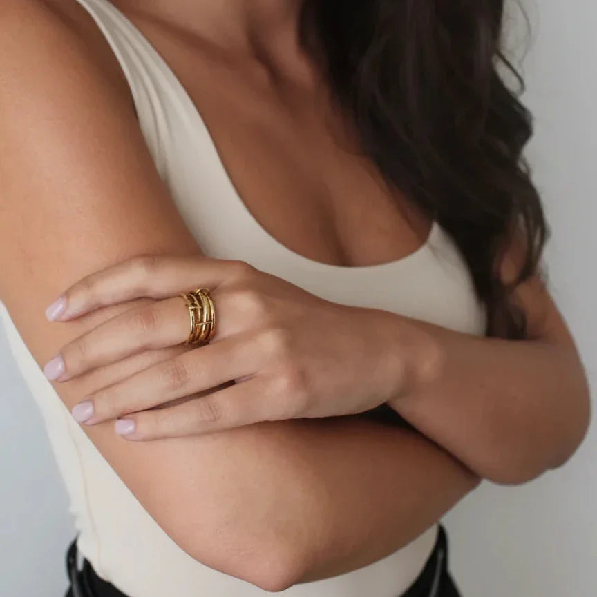 [GALE]Christabel Diamond Ring Stack
