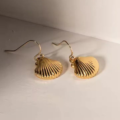 [GALE]Breeze Gold Seashell Earrings
