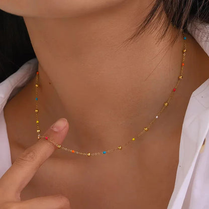 [GALE]Amphitrite Gold Chain Bead Necklace
