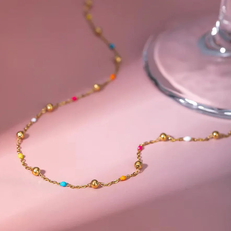 [GALE]Amphitrite Gold Chain Bead Necklace