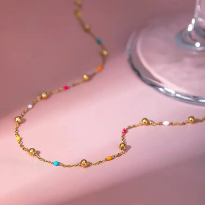 [GALE]Amphitrite Gold Chain Bead Necklace