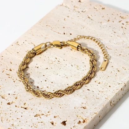 [GALE]Clara Rope Chain Gold Bracelet