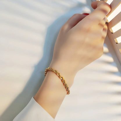 [GALE]Clara Rope Chain Gold Bracelet