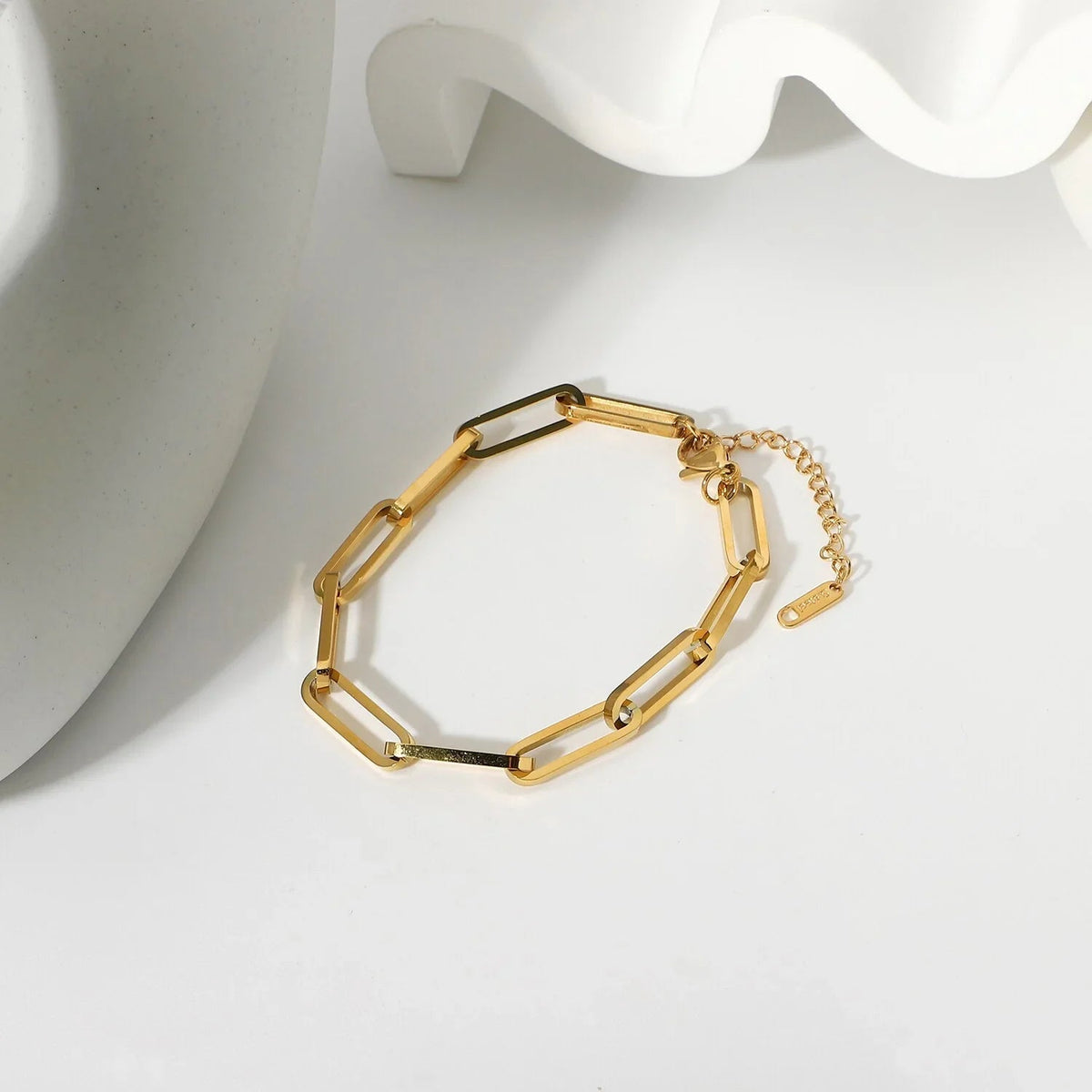 [GALE]Asta Gold Paperclip Chain Bracelet