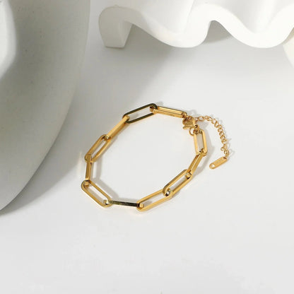 [GALE]Asta Gold Paperclip Chain Bracelet