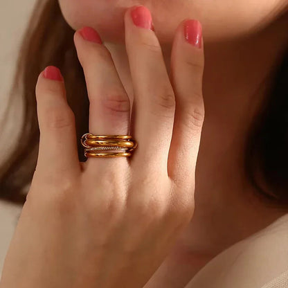 [GALE]Christabel Diamond Ring Stack