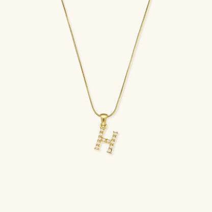 [GALE]Augustine Initial Letter Pearl Necklace
