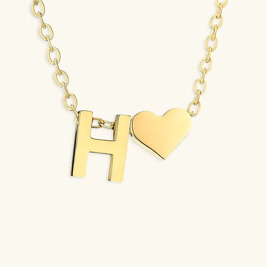 [GALE]Ria Initial Letter Gold Necklace