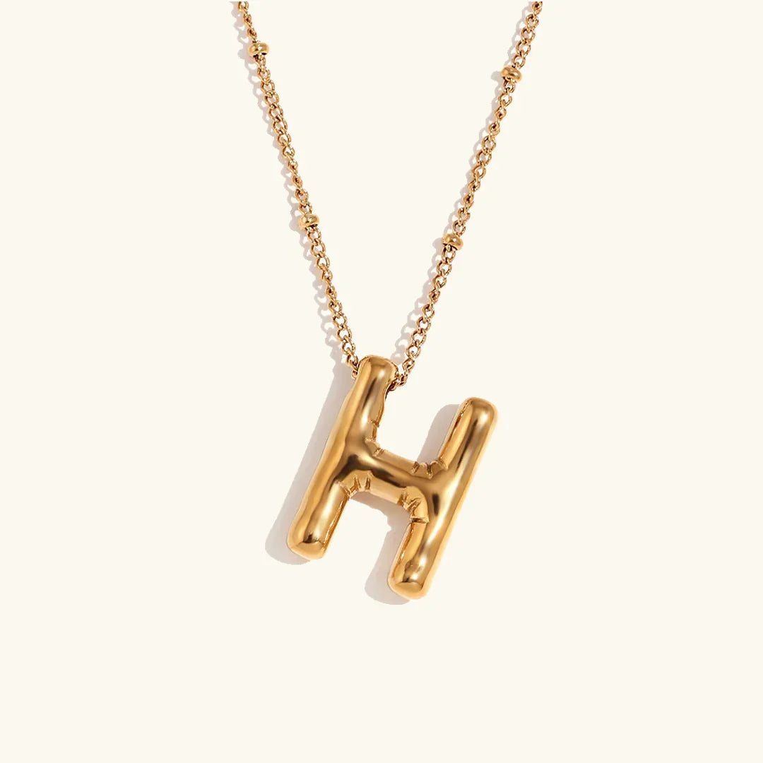 [GALE]Balloon Gold Initial Necklace
