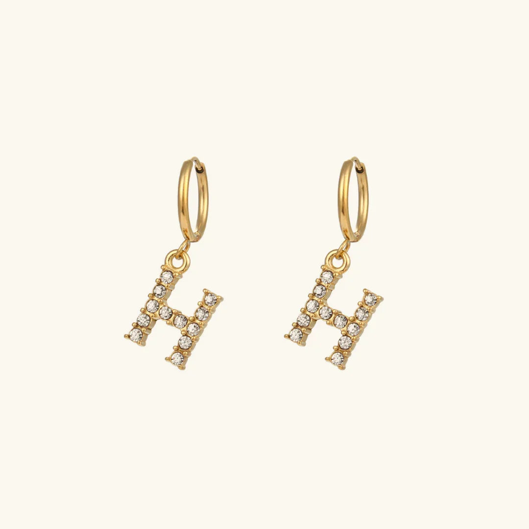 [GALE]Wilhemina Initial Letter Earrings