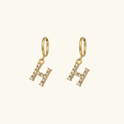 [GALE]Wilhemina Initial Letter Earrings