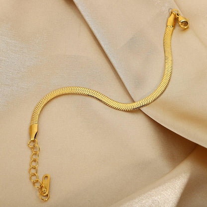 [GALE]Ellaine Gold Herringbone Bracelet