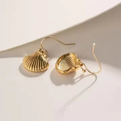 [GALE]Breeze Gold Seashell Earrings