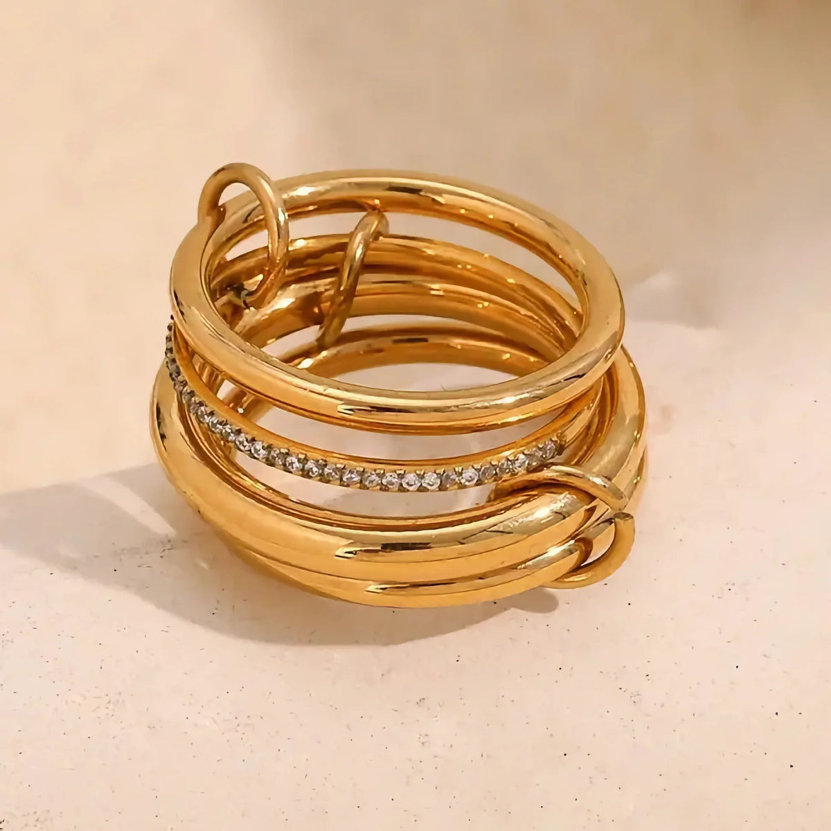 [GALE]Christabel Diamond Ring Stack