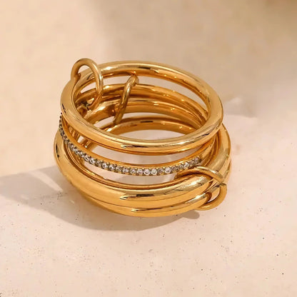 [GALE]Christabel Diamond Ring Stack