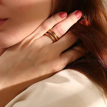 [GALE]Christabel Diamond Ring Stack