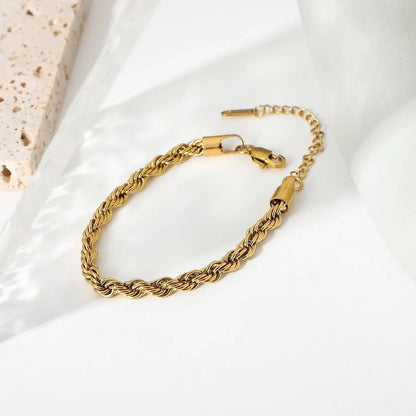 [GALE]Clara Rope Chain Gold Bracelet