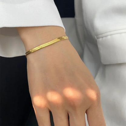 [GALE]Ellaine Gold Herringbone Bracelet