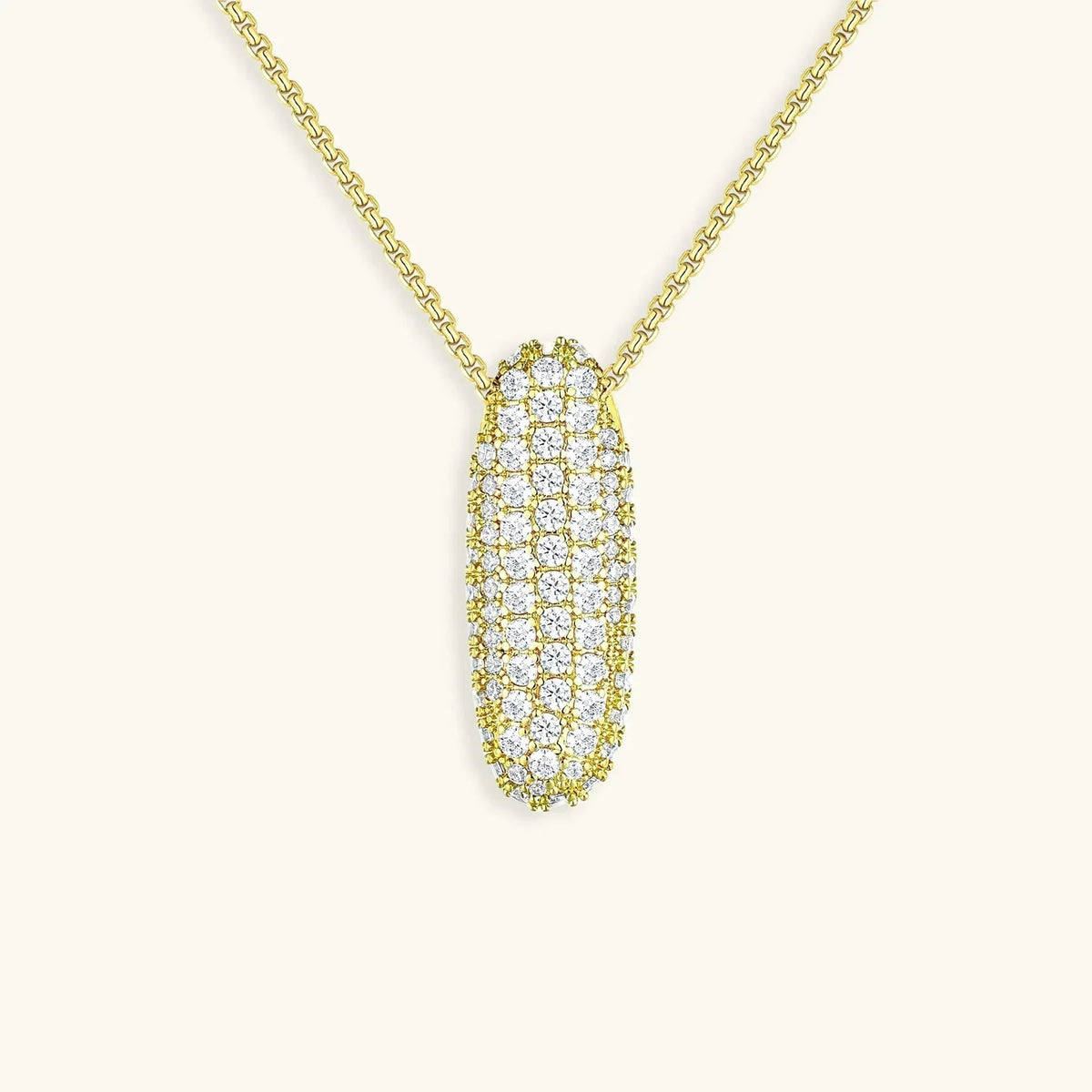 [GALE]Bubble Initial Diamond Necklace