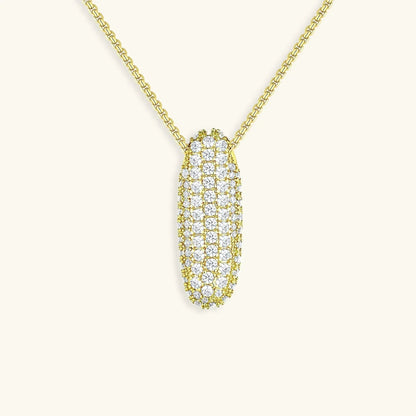 [GALE]Bubble Initial Diamond Necklace