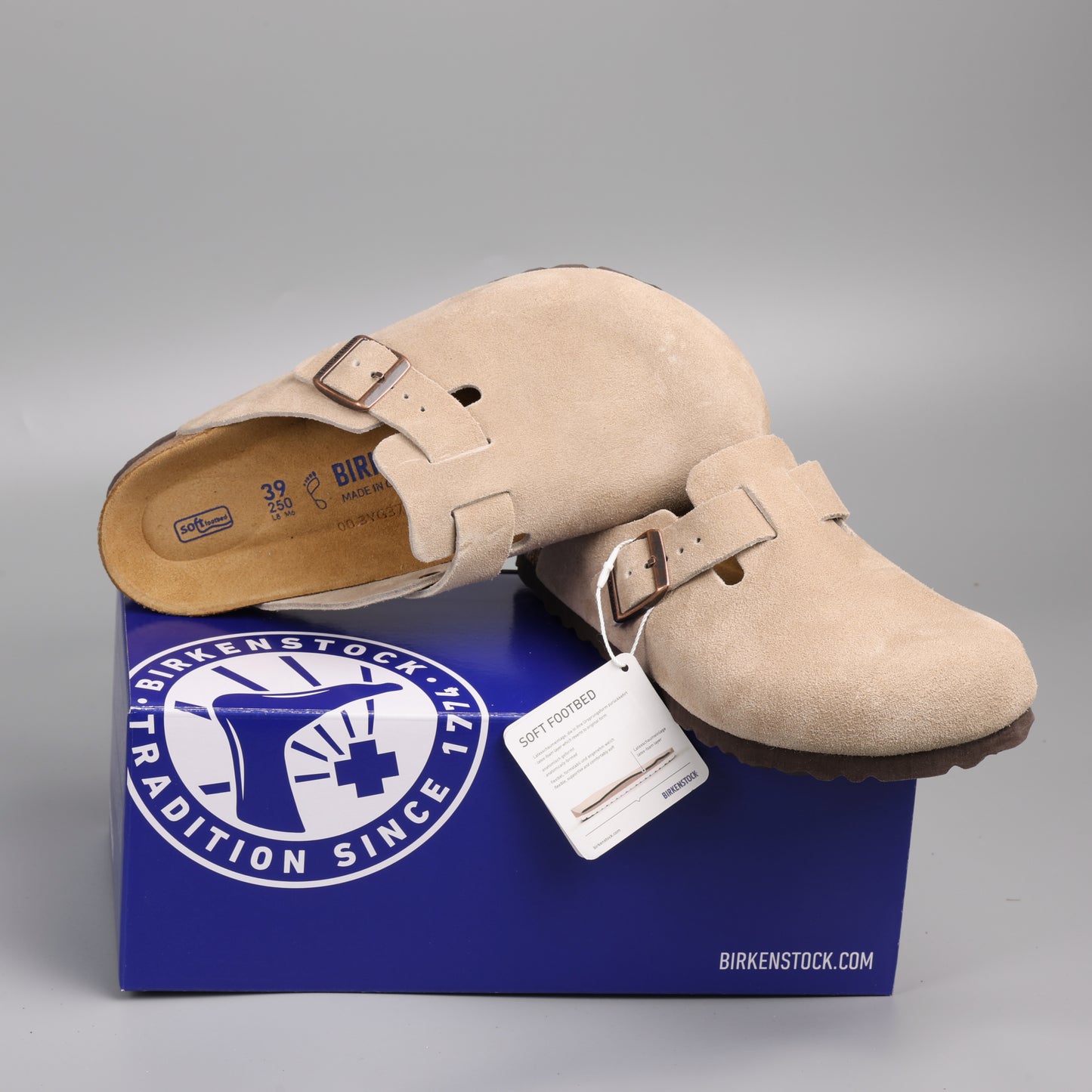 Boston Soft Footbed Taupe Suede
