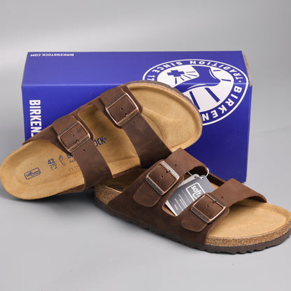 Arizona Soft Footbed Mocha Brown Waxed Leather