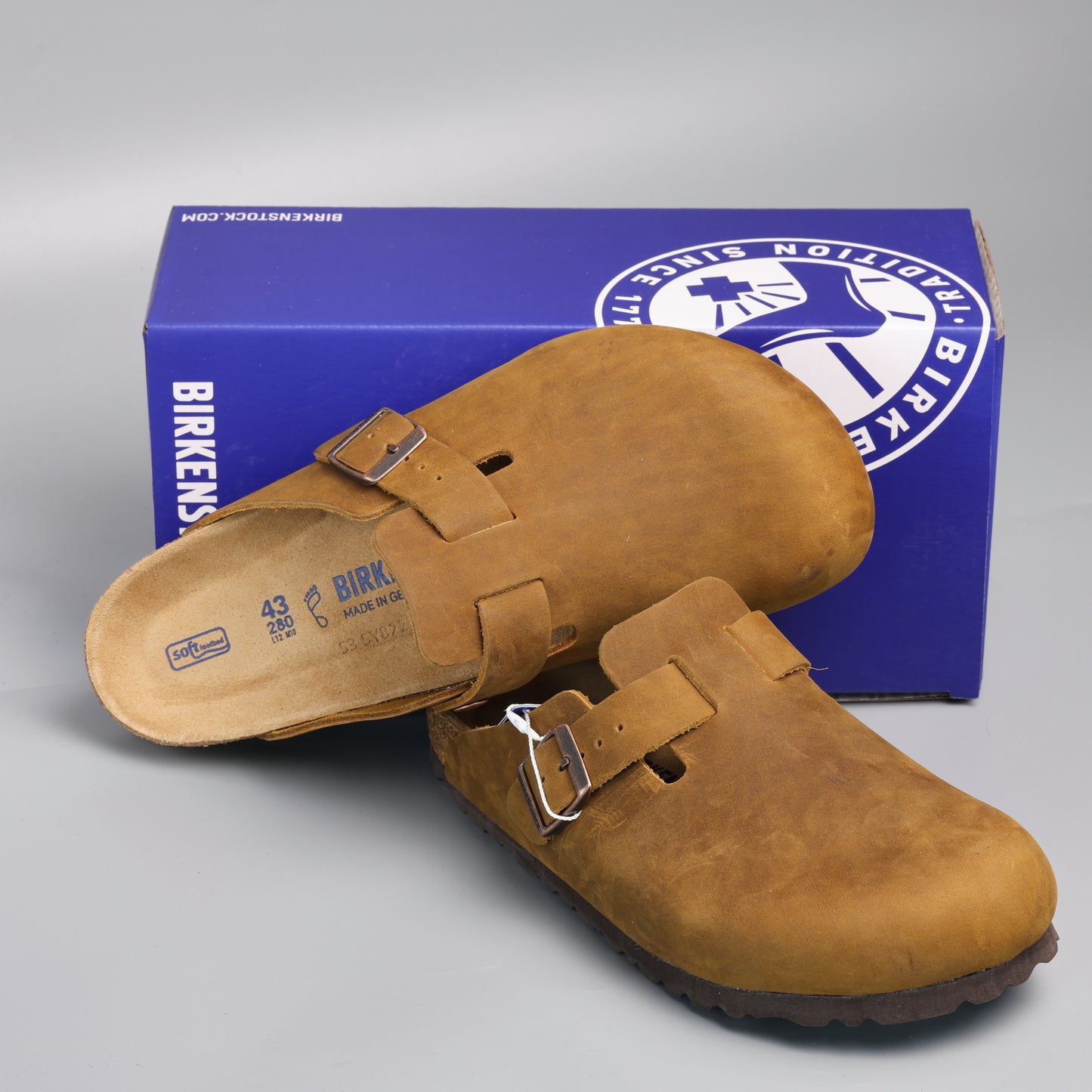 Boston Soft Footbed Cognac Oiled Leather