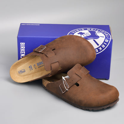 Boston Soft Footbed Dark Brown Oiled Leather