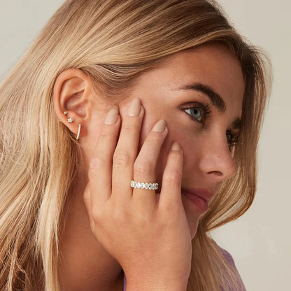 [GALE]Antoinette Diamond Simulant Gold Ring