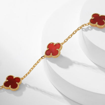 [GALE]CLOVER 10 MOTIFS CARNELIAN HALSKETTE