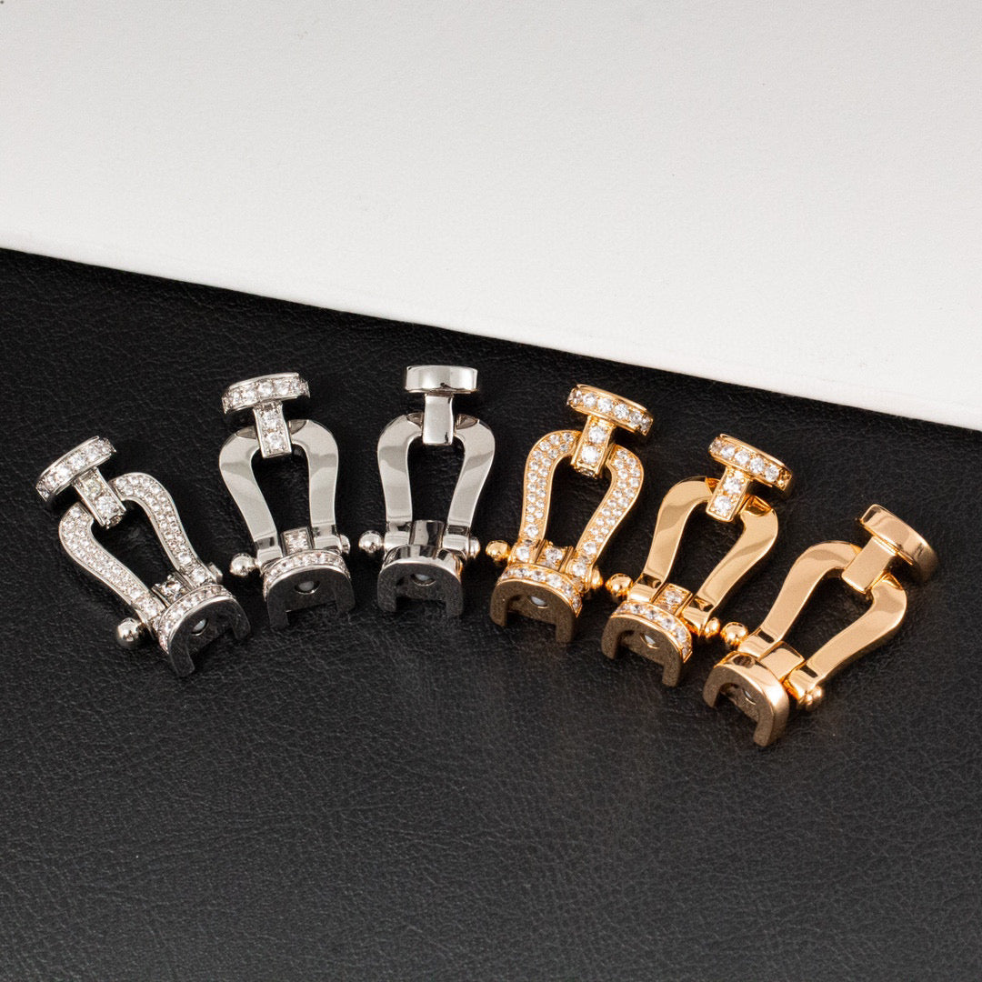 [GALE]FORCE LARGE HORSESHOE FULL DIAMOND BRACELET ROSE GOLD